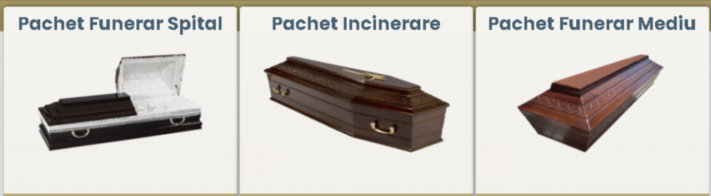 gama de servicii completă de pachete funerare